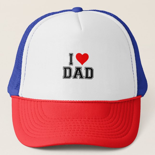 Casquette I Love Dad - Cadeau de fête du père (Devant)