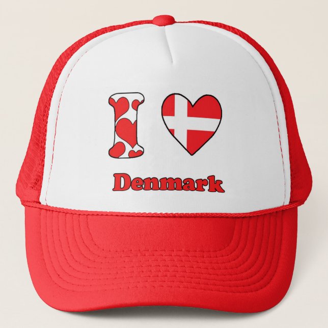 Casquette I love Denmark (Devant)
