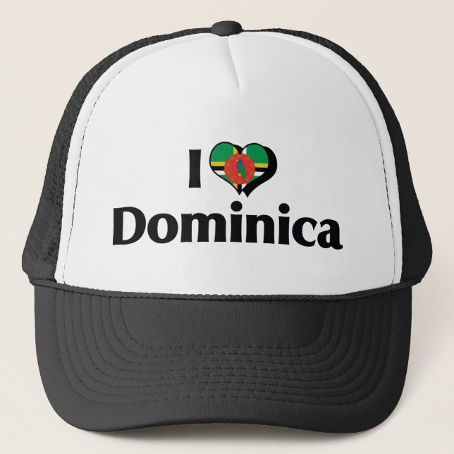 Casquette I Love Dominica Flag (Devant)