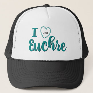 Casquette I Love Euchre Personnalisé Lettré Design