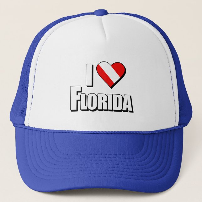 Casquette I Love Florida Diving (Devant)