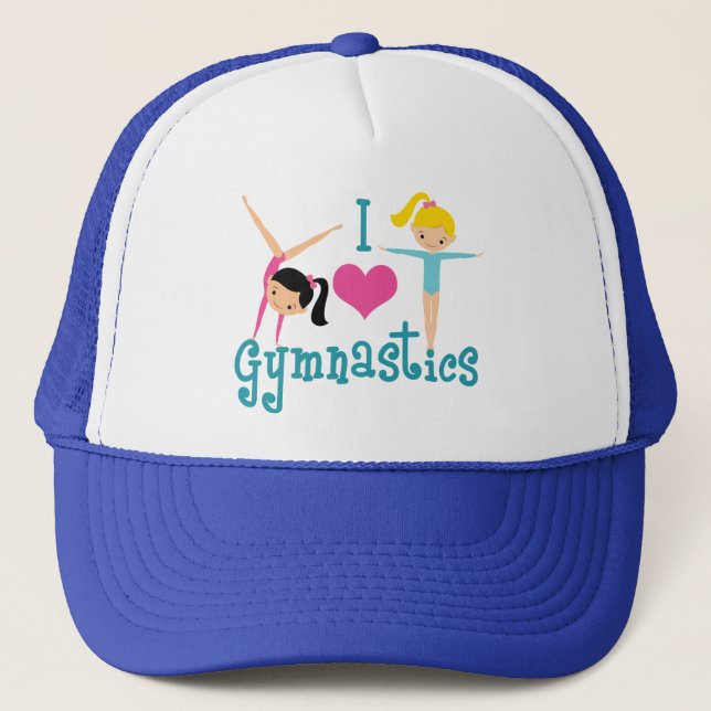 Casquette I Love Gymnastique mignonne Gymnaste (Devant)