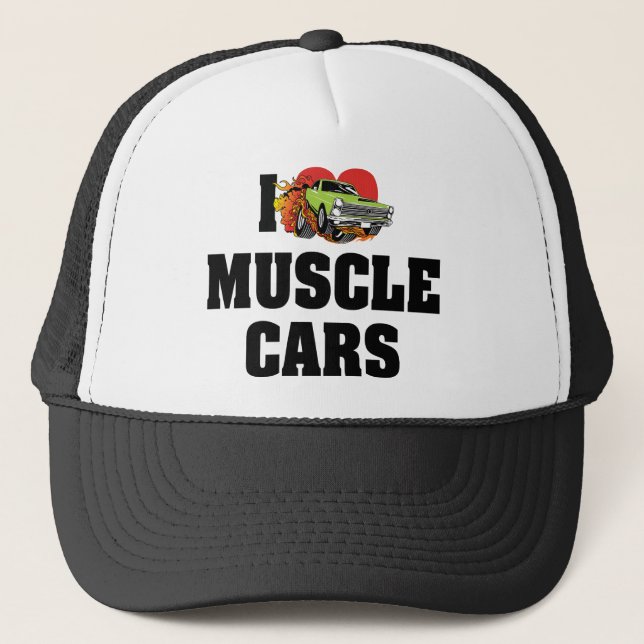 Casquette I Love Heart Muscle Cars - Muscle Car Lover (Devant)