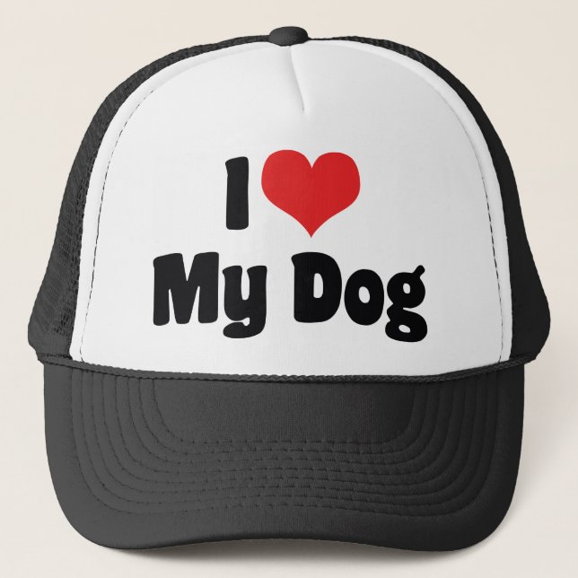 Casquette I Love Heart My Dog - Amoureux des chiens (Devant)