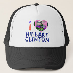 Casquette I Love Hillary Clinton for USA President Heart art