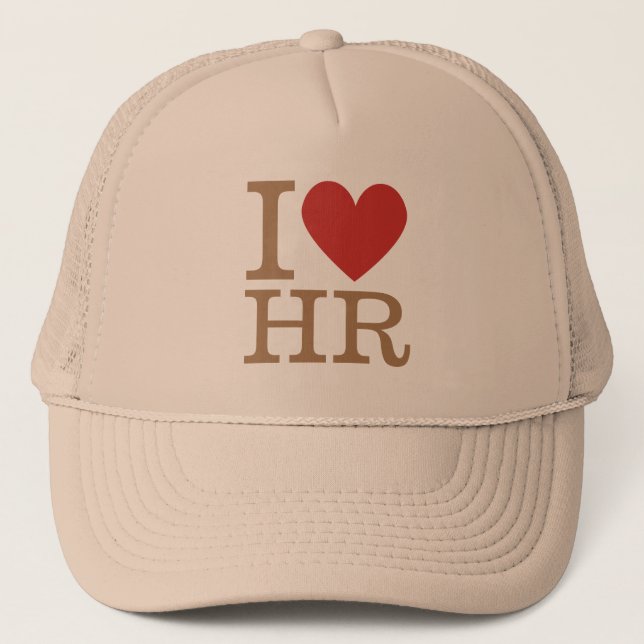 Casquette I ❤️ Love HR (Département RH) PERSONNALISABLE  (Devant)