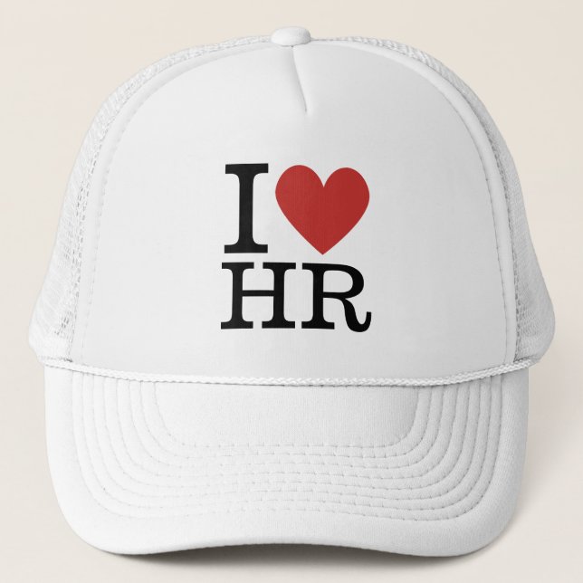 Casquette I ❤️ Love HR (Département RH) PERSONNALISABLE  (Devant)