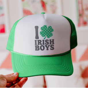 Casquette I Love Irish Boys Funny Shamrock Jour de la Saint 