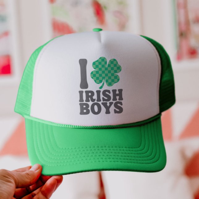 Casquette I Love Irish Boys Funny Shamrock Jour de la Saint  (Créateur téléchargé)