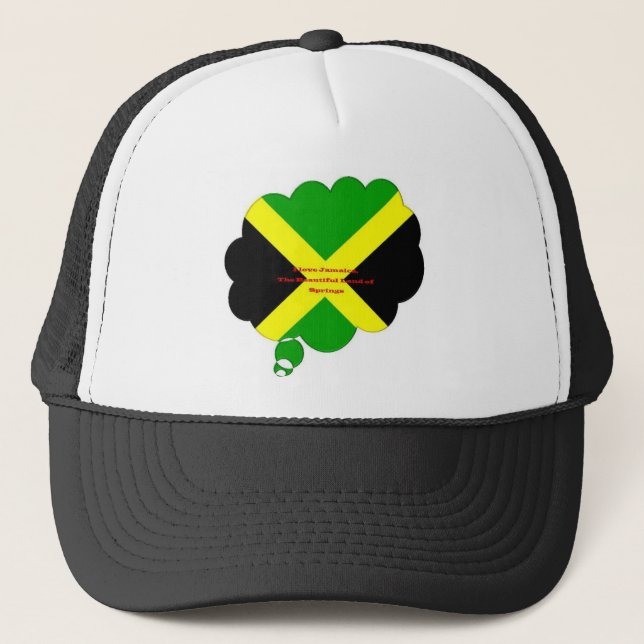 Casquette I Love Jamaica. The Beautiful Land of Springs (Devant)
