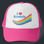 Casquette I Love Kamala Cute Election Rainbow<br><div class="desc">Un beau casquette arc-en-ciel de Kamala Harris pour l'élection de 2024 qui dit I Love Kamala. Soutien mignon et coloré à notre vice-président.</div>
