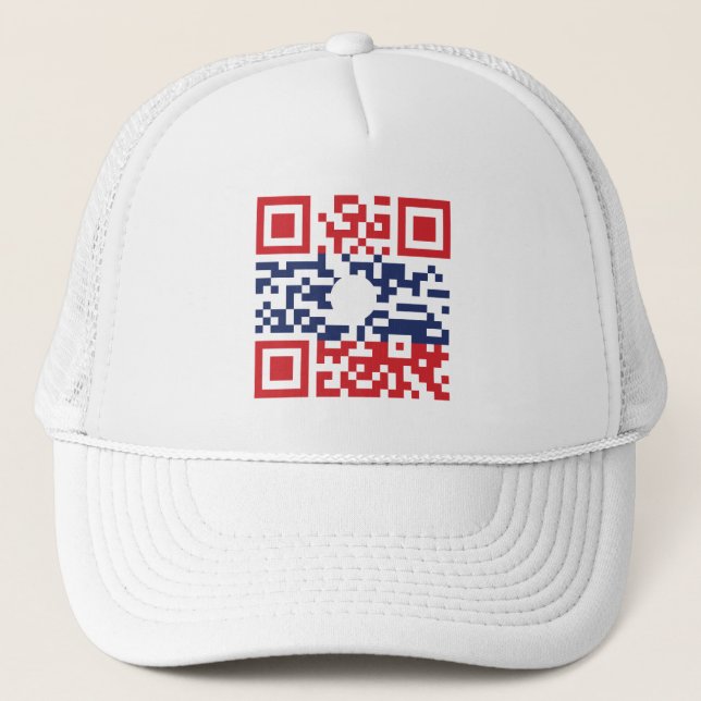 Casquette I Love Laos (Khoy Huk Lao) Drapeau QR Code | Geek  (Devant)