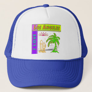 Casquette "I LOVE Los Angeles" Sun Palm Tree&Surfer #2 Casqu