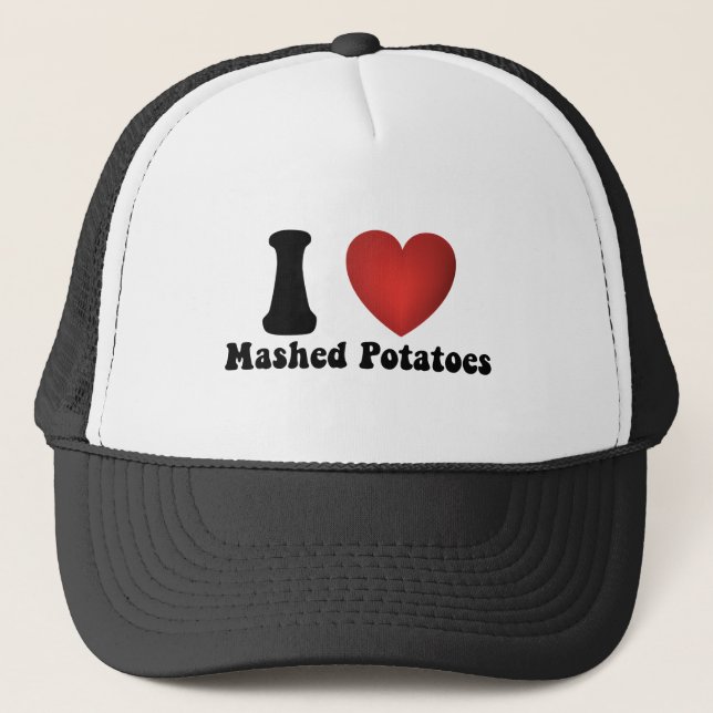 Casquette I Love Mashed Potatoes Thanksgiving Diner Cadeau (Devant)