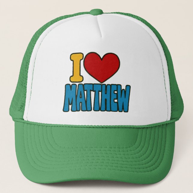 Casquette I Love Matthew I Heart Matthew (Devant)