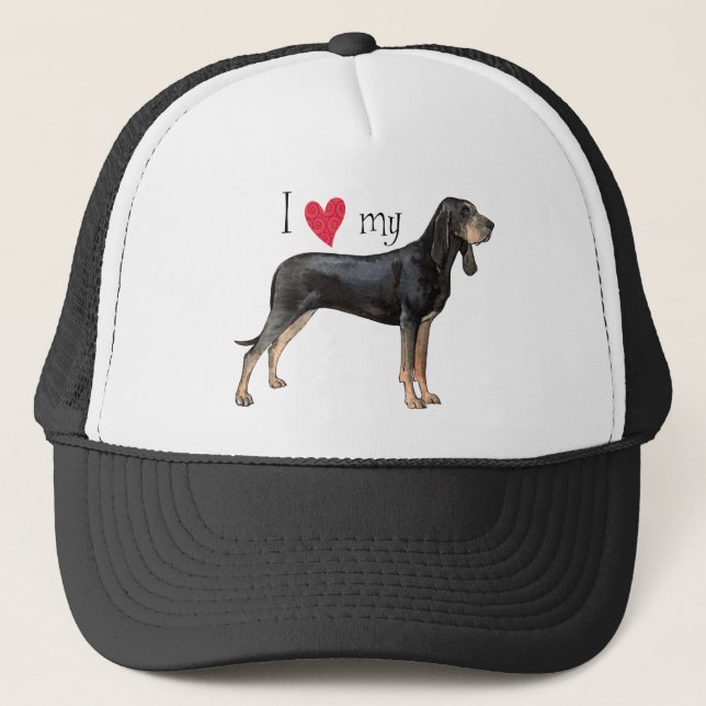 Casquette I Love my Black and Tan Coonhound (Devant)