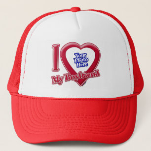 Casquette I Love My Boyfriend Photo Red Heart