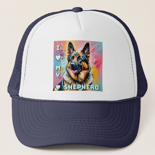 Casquette I love my German Shepherd (Devant)