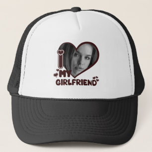 Casquette I Love My Girlfriend Custom Photo Heart