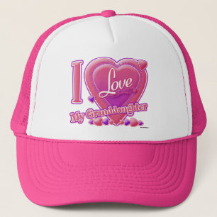 Casquette I Love My Grandgirl rose/violet - coeur