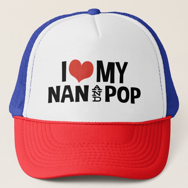 Casquette I Love My Nan and Pop (Devant)