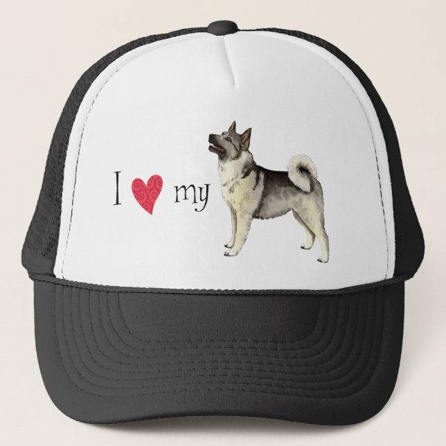 Casquette I Love my Norwegian Elkhound (Devant)
