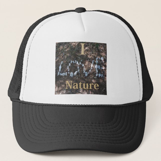 Casquette I Love Nature Vêtements et cadeaux (Devant)