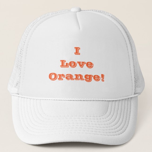 Casquette I Love Orange (Devant)