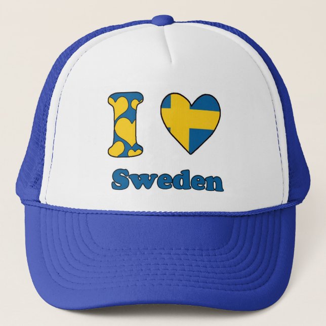 Casquette I love Sweden (Devant)