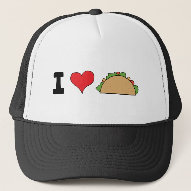 Casquette I Love Taco Clip Art Mexicain Doodon Cartoon Taco (Devant)