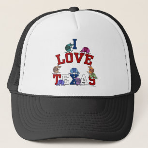 Casquette I Love Texas-Colorful Armadillos