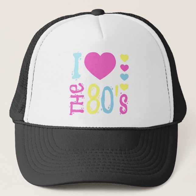 Casquette I Love the 80s Disco Costume (Devant)
