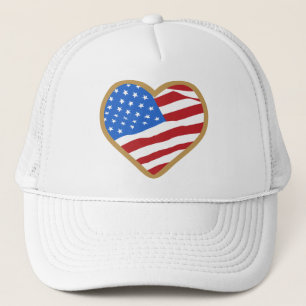 Casquette I Love USA Heart Trucker Hat