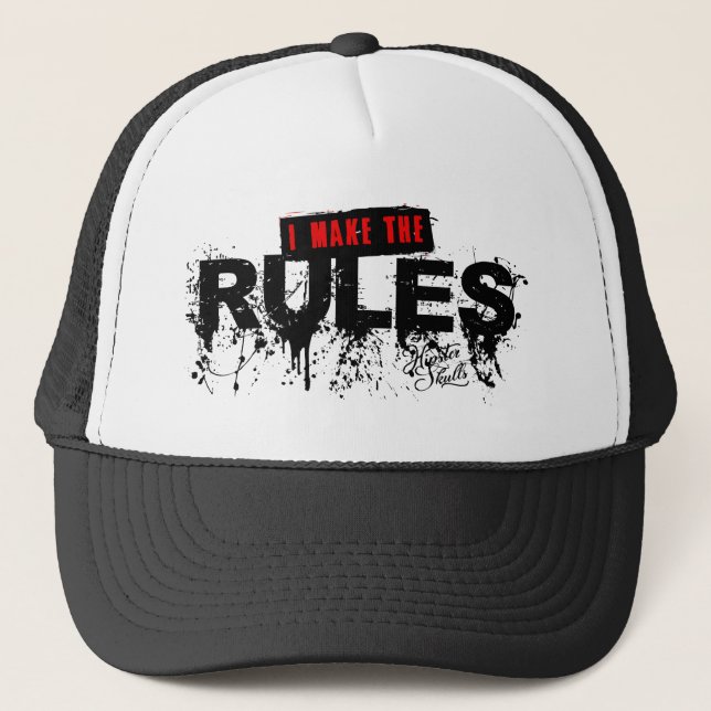 Casquette I make the rules citation slogan phrase (Devant)