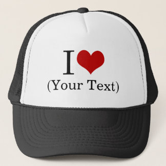 Casquette I modèle de coeur (ajoutez votre propre texte fait