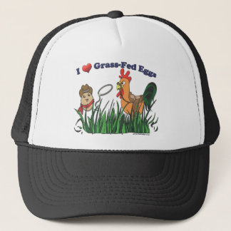 Casquette I oeufs engraissés aux champs de coeur