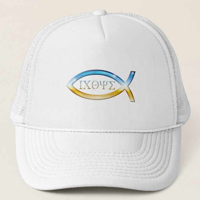Casquette Ichthus - Symbole chrétien du poisson (Devant)
