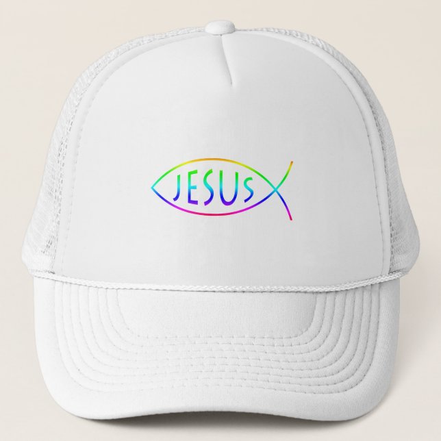 Casquette Ichthus - Symbole chrétien du poisson (Devant)