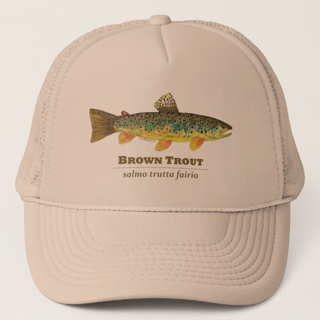 Casquette Ichthyologie latine de la truite Brown (Devant)