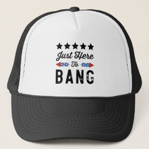Casquette Ici juste pour claquer Cadeau patriotique du 4 jui