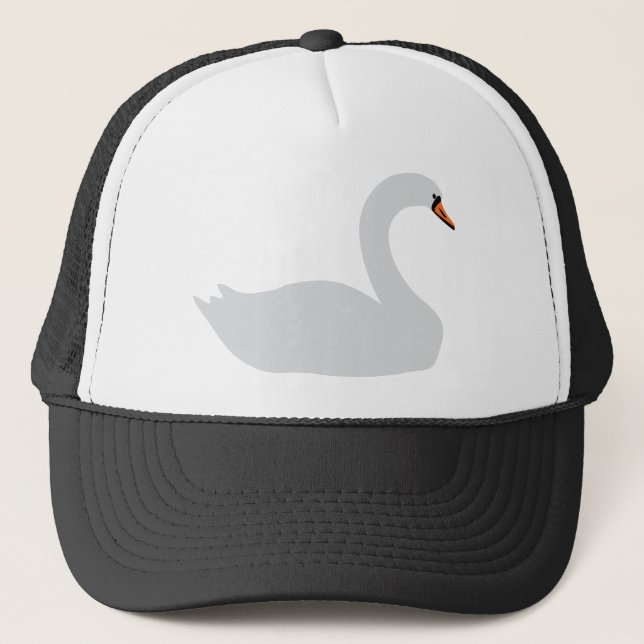 Casquette icône de cygne blanc (Devant)