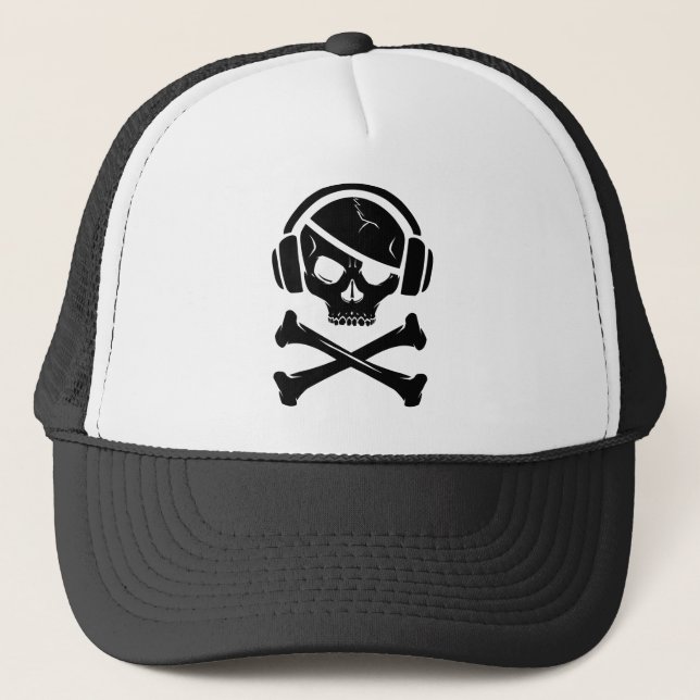 Casquette Icône de la piraterie anti-RIAA de pirate de (Devant)