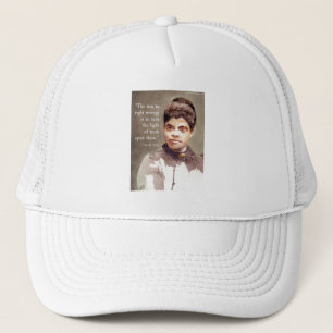 Casquette Ida B Wells et citation "Juste et faux"