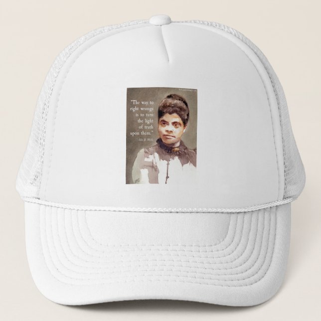 Casquette Ida B Wells et citation "Juste et faux" (Devant)