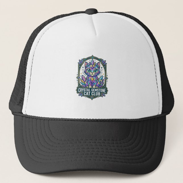 Casquette Idée Cadeau Chat Maman Pierre Précieuse Cristal -  (Devant)