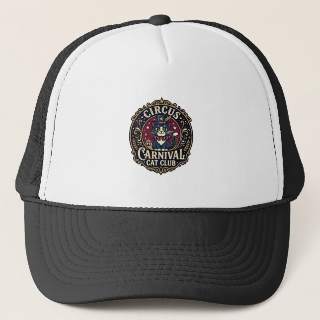 Casquette Idée cadeau pour papa de chat de carnaval du cirqu (Devant)