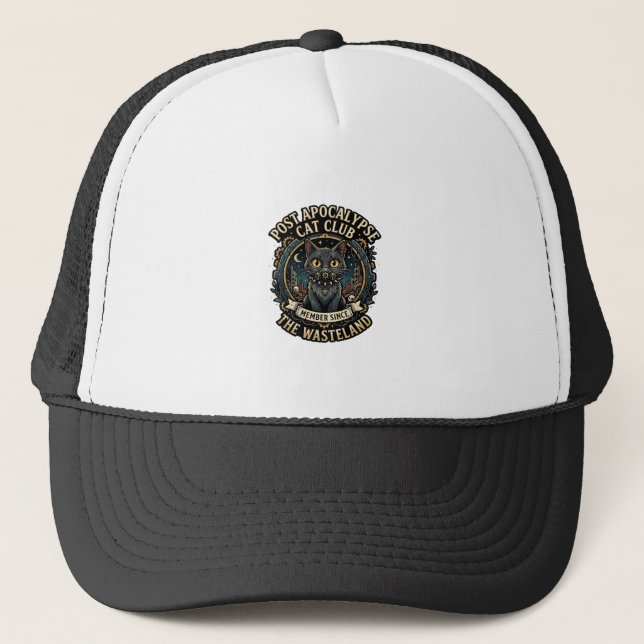 Casquette Idée cadeau pour papa de chat post apocalypse - Po (Devant)