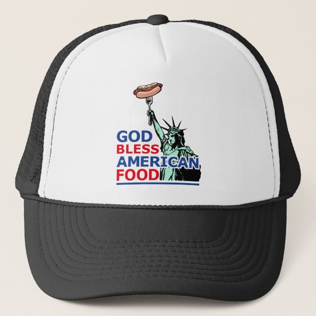 Casquette Idée de BBQ et de gril : Dieu bénissent la (Devant)