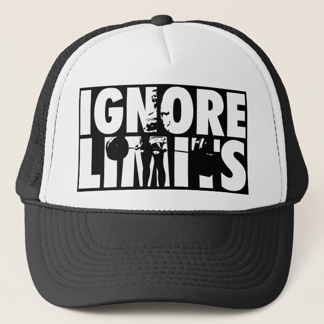 Casquette IGNORE LIMITS - Motivation pour l'haltérophilie de (Devant)