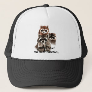 Casquette Il n'y a jamais trop de Raccoons mignons Animal